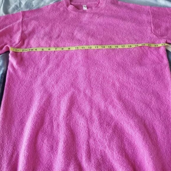 Pink Oversized Casual Soft Sweater Dress Women’s  Cozy Long Sleeve Anthropologie - Picture 6 of 8